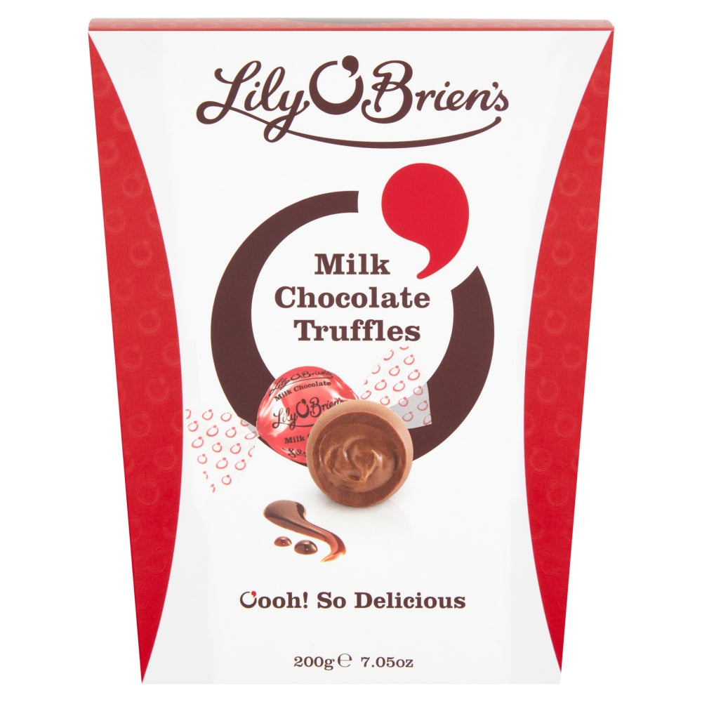 Lily O'Brien's Milk Chocolate Truffles Box 200g - 1 x 200g Box