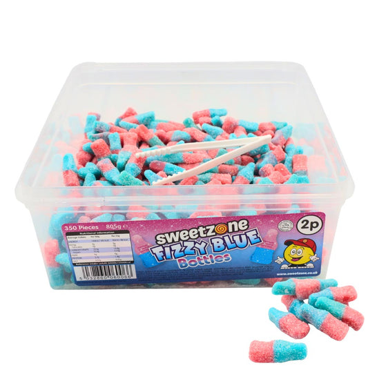 Sweetzone Fizzy Blue Bottles 2p Tub 805g - 1 x 805g Tub