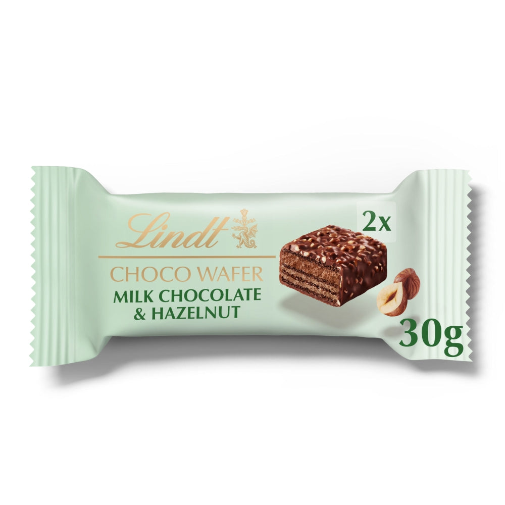 Lindt Choco Wafer Milk Chocolate & Hazelnut Treat Pack 30g - 20 x 30g Packs