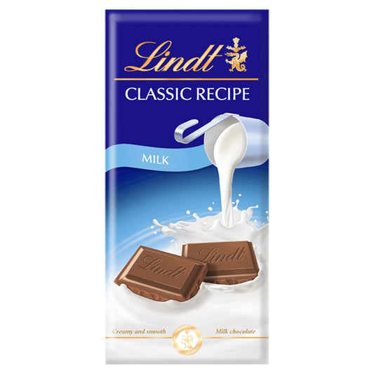 Lindt Classic Recipe Milk Chocolate Bar 125g - 19 x 125g Bars