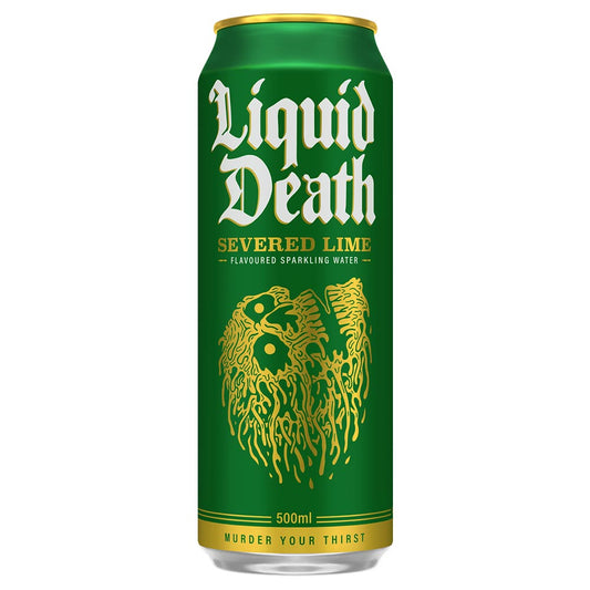 Liquid Death Severed Lime Mountain Water Can 500ml - 12 x 500ml Cans