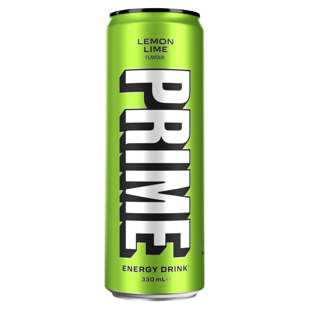 PRIME Energy Lemon Lime Can 330ml - 24 x 330ml Cans