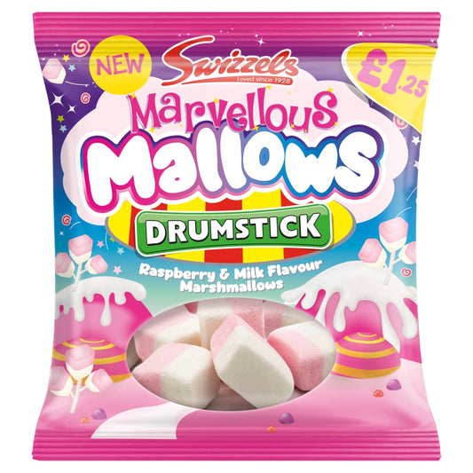 Swizzels Marvellous Mallows Bag 100g £1. 25 PMP - 12 x 100g Bags