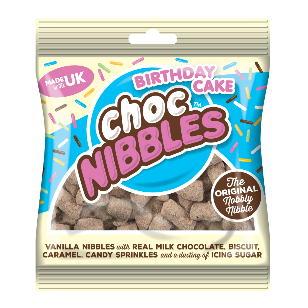 Sweet Dreams Birthday Cake Choc Nibbles Bag 150g - 12 x 150g Bag