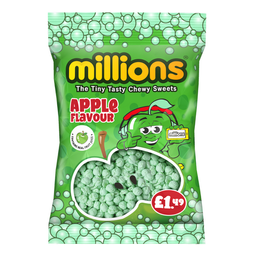 Millions Apple Bag 110g £1. 49 PMP - 12 x 110g Bags
