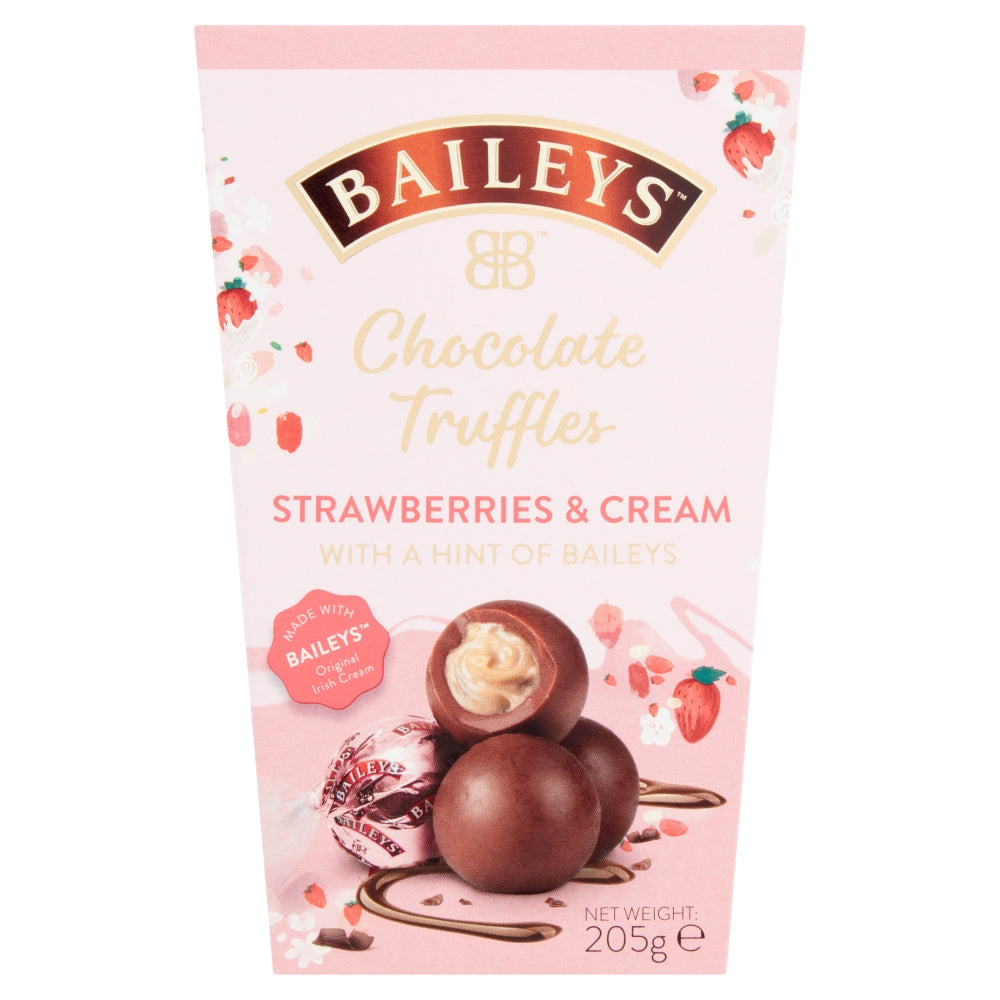 Baileys Chocolate Truffles Strawberries & Cream Box 205g - 1 x 205g Box