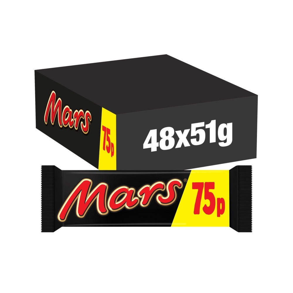 Mars Caramel, Nougat & Milk Chocolate Snack Bar £0. 75 PMP 51g - 48 x 51g Bars