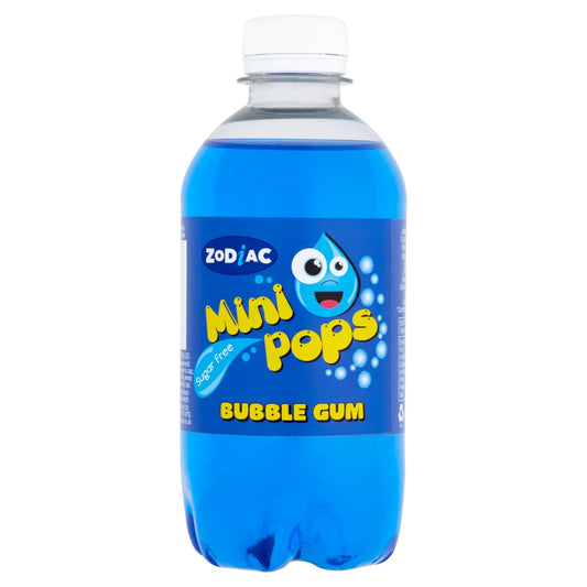Zodiac Mini Pops Bubblegum Flavour Bottle 330ml 6 Pack - 6 x 330ml Bottles