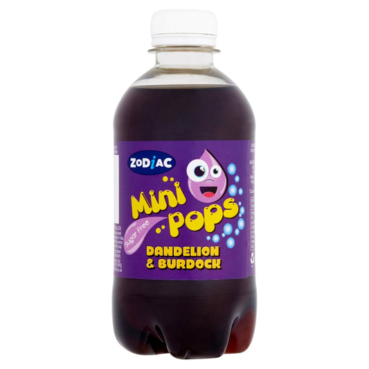 Zodiac Mini Pops Dandelion & Burdock Flavour Bottle 330ml 6 Pack - 6 x 330ml Bottles