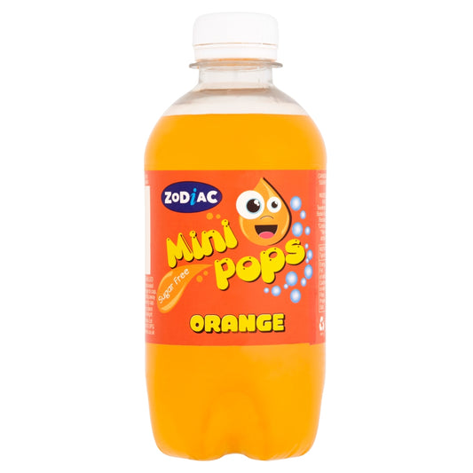 Zodiac Mini Pops Orange Bottle 330ml 6 Pack - 6 x 330ml Bottles