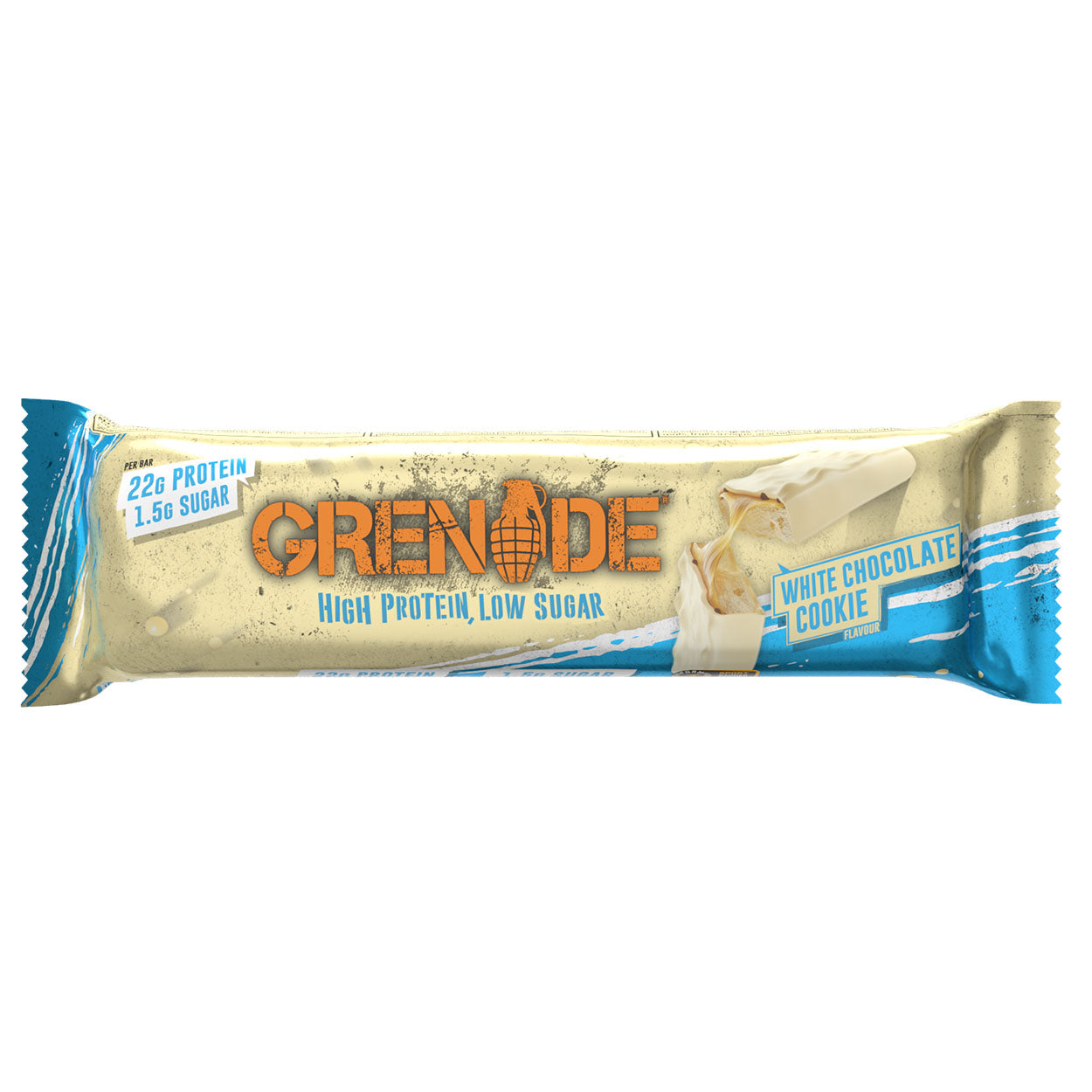 Grenade White Chocolate Cookie Flavour Protein Bar 60g - 12 x 60g Bars