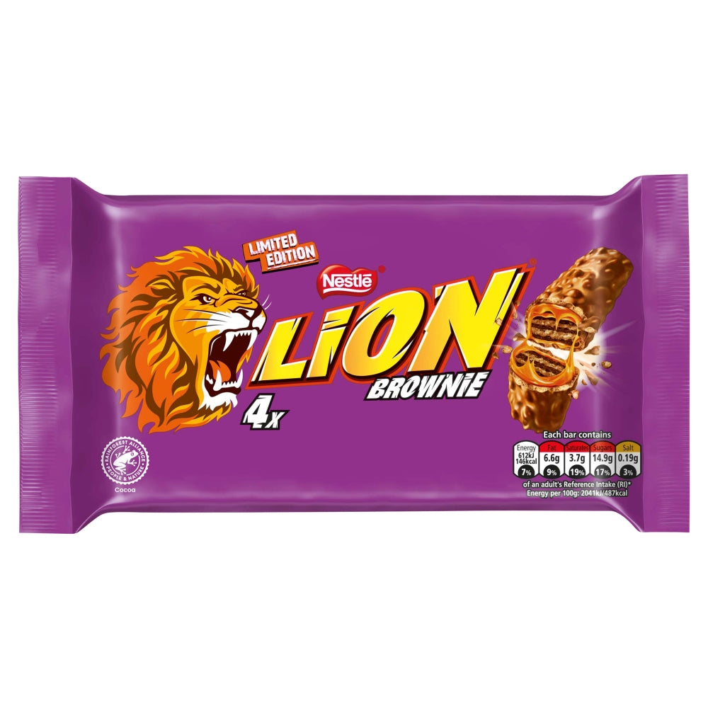 Lion Brownie Milk Chocolate Bar Multipack 30g 4 Pack - 10 x (4 x 30g)