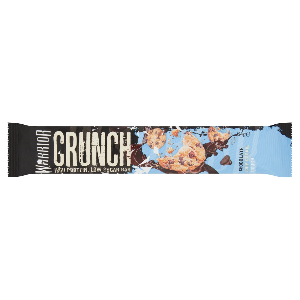 Warrior Crunch Chocolate Chip Cookie Dough Protein Bar 64g - 12 x 64g Bars