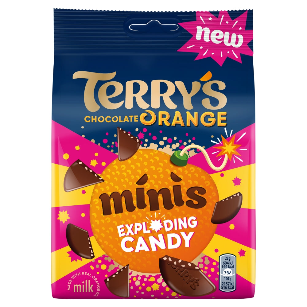 Terry's Chocolate Orange Exploding Minis Pouch 105g - 10 x 105g Bags