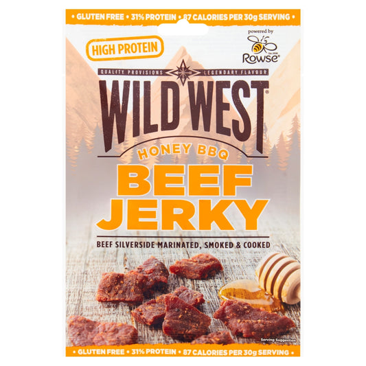 Wild West Honey BBQ Beef Jerky Pack 25g - 12 x 25g Packs