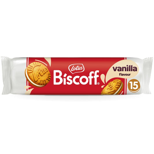 Lotus Biscoff Sandwich Vanilla Cream Biscuits 150g - 9 x 150g Packs