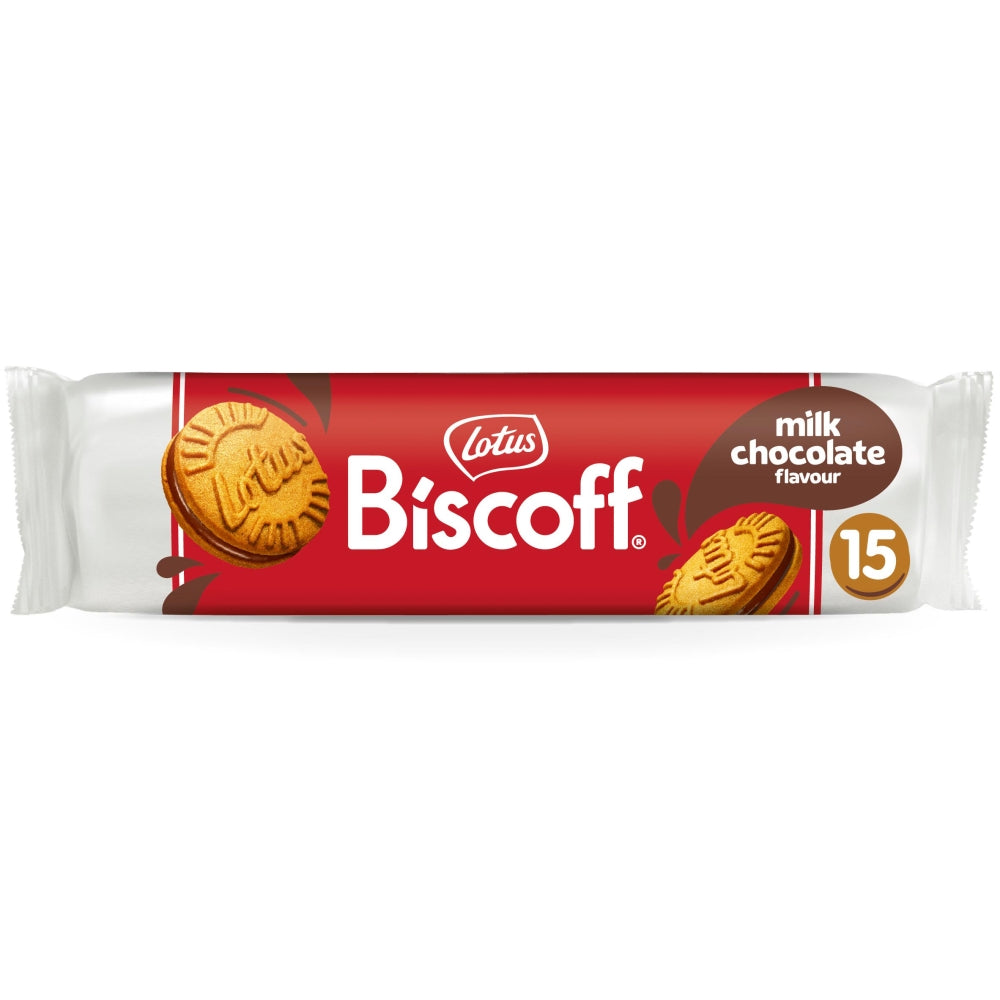 Lotus Biscoff Sandwich Milk Chocolate Cream Biscuits 150g - 9 x 150g Packs