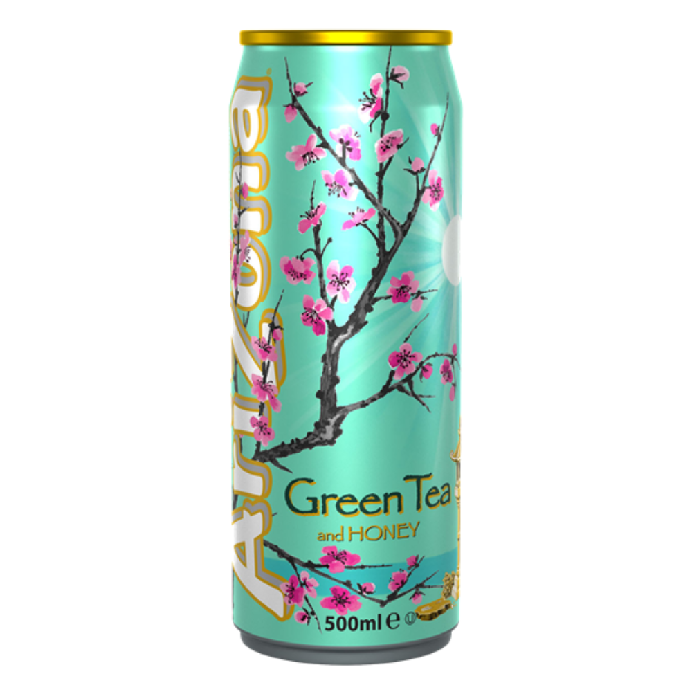 AriZona Original Green Tea with Honey Can 500ml - 12 x 500ml Cans