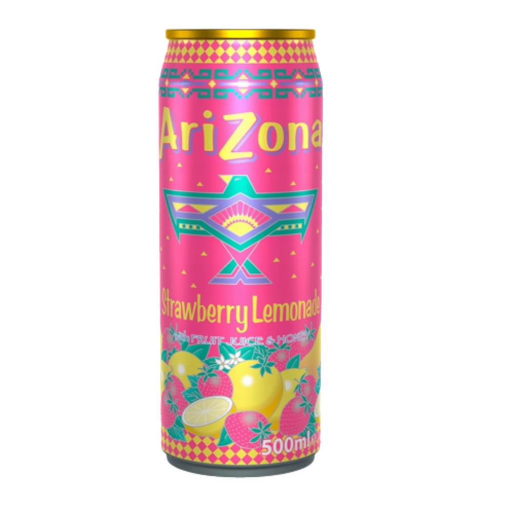 AriZona Strawberry Lemonade Can 500ml - 12 x 500ml Cans
