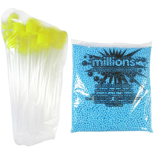 Millions Bubblegum 1. 5kg Bag + 25 Tubes - 1 x 1. 5kg Bag