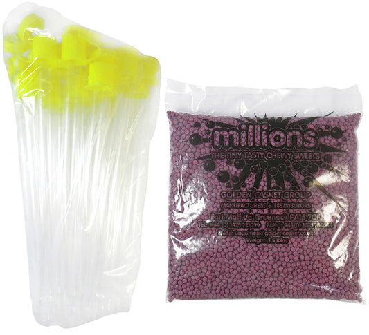 Millions Blackcurrant 1. 5kg Bag + 25 Tubes - 1 x 1. 5kg Bag