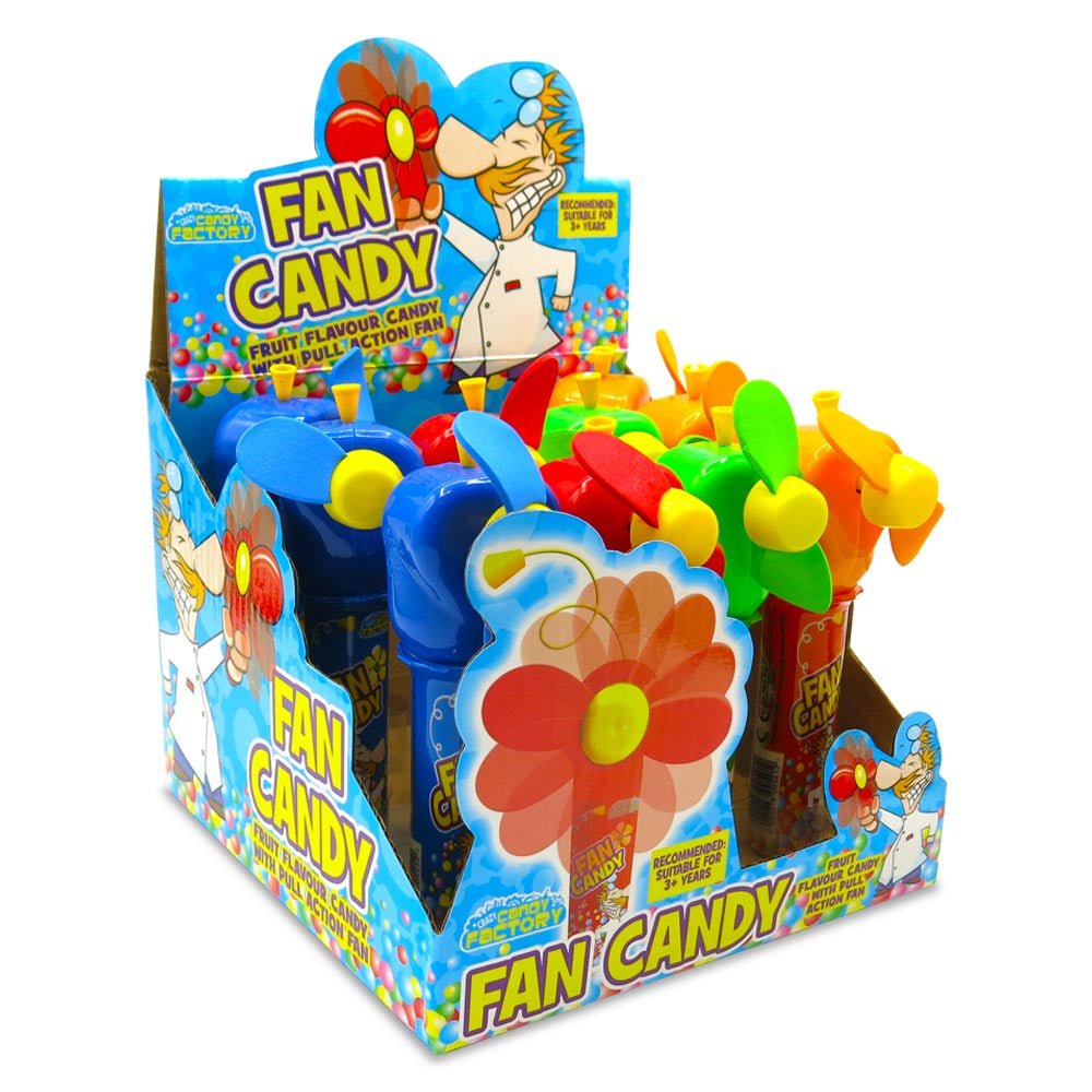Crazy Candy Factory Fan Toy & Candy 16g - 12 x 16g Packs