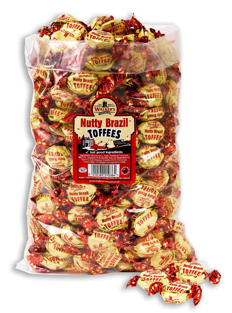 Walker's Nonsuch Nutty Brazil Toffees 2. 5kg - 1 x 2. 5kg Bag