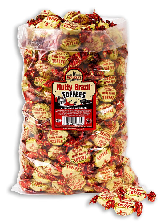 Walker's Nonsuch Nutty Brazil Toffees 2. 5kg - 1 x 2. 5kg Bag