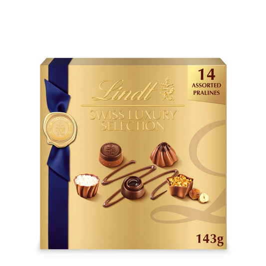 Lindt Swiss Luxury Selection Box 143g - 1 x 143g Box