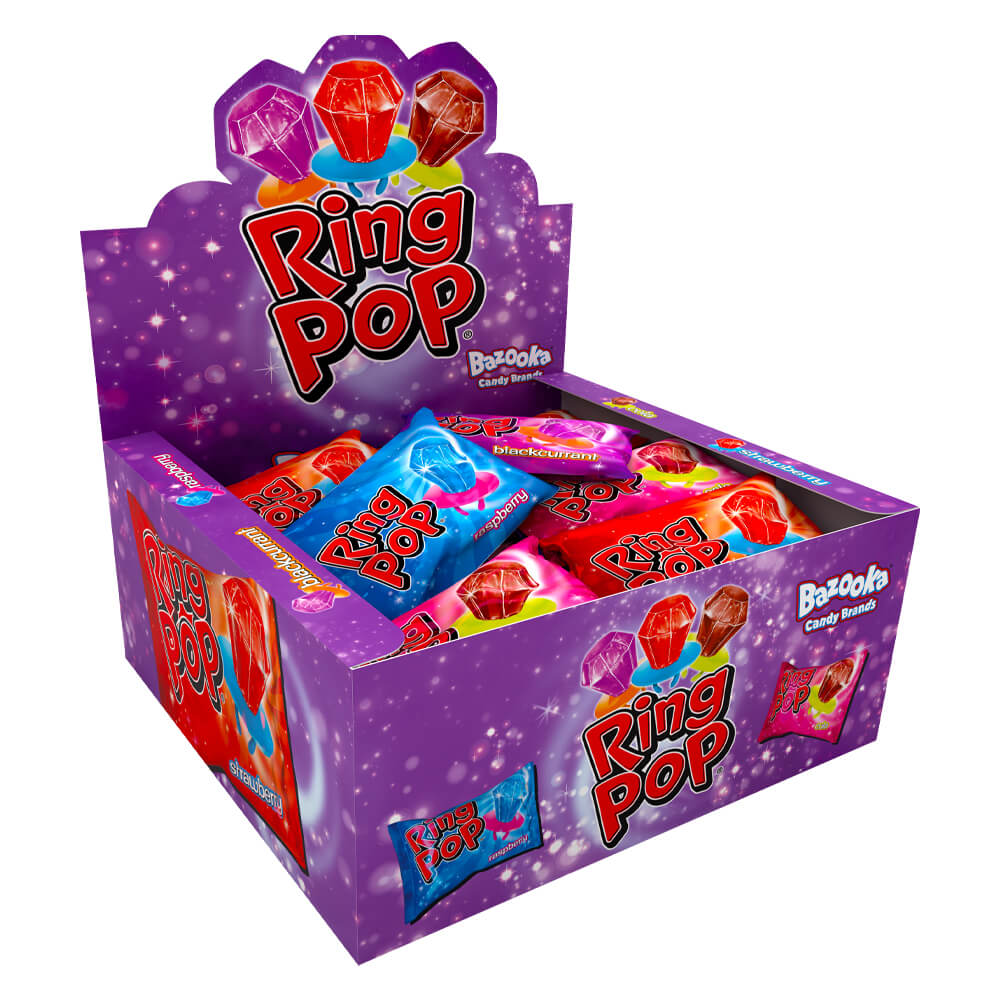 Bazooka Ring Pop 10g - 24 x 10g Lollipops
