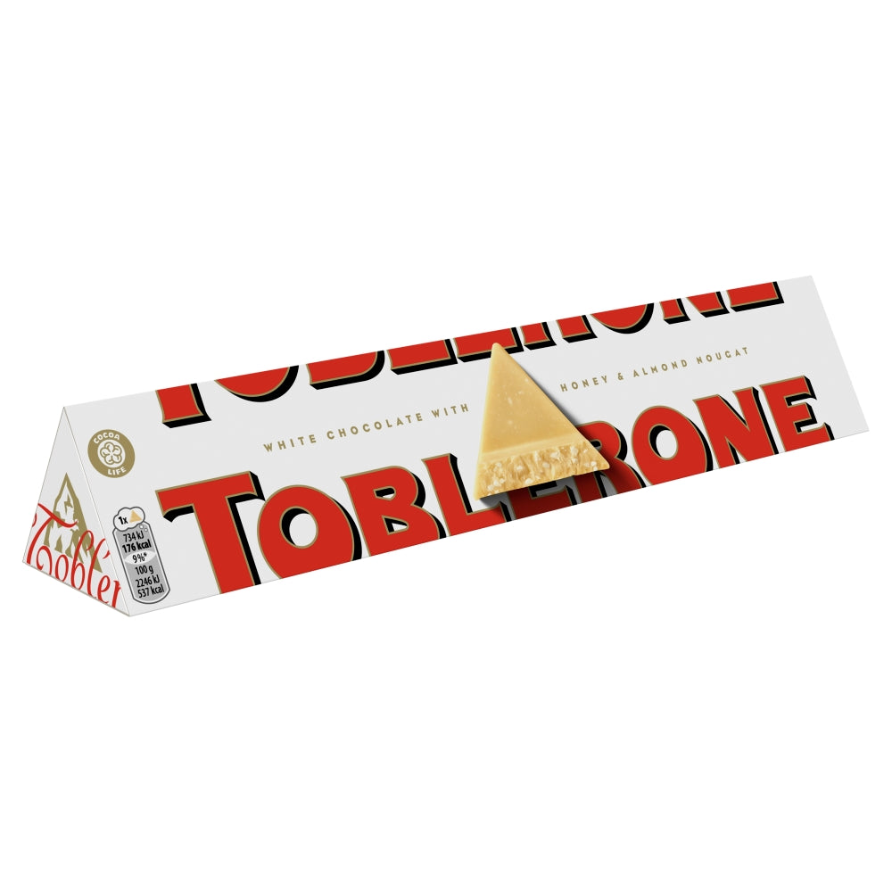 Toblerone White Chocolate Large Bar 360g - 1 x 360g Bar