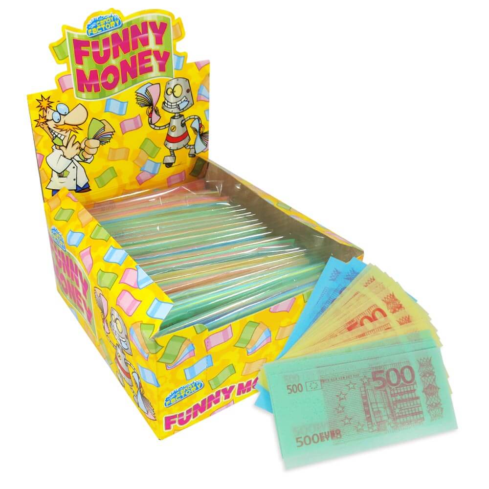 Crazy Candy Factory Edible Paper Funny Money - 24 x 14g Packs