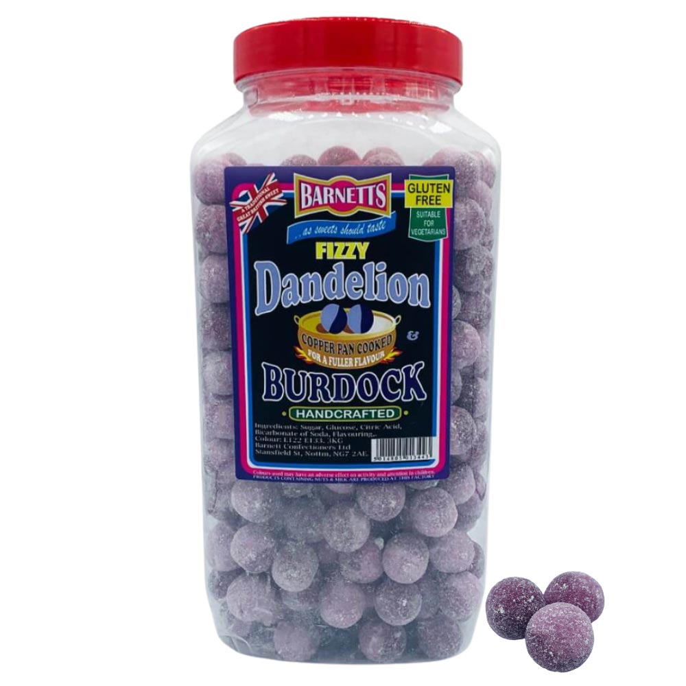 Barnetts Fizzy Dandelion & Burdock Jar 3kg - 1 x 3kg Jar