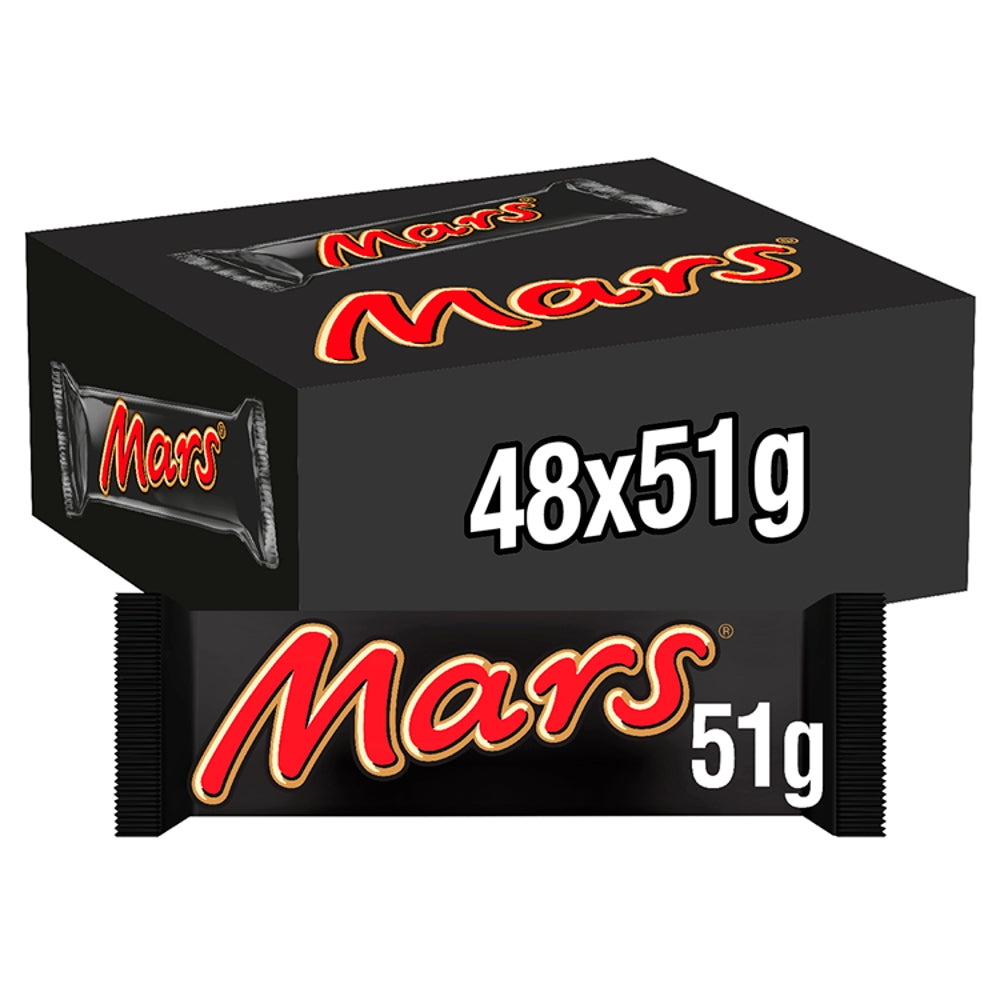 Mars Caramel, Nougat & Milk Chocolate Snack Bar 51g - 48 x 51g Bars
