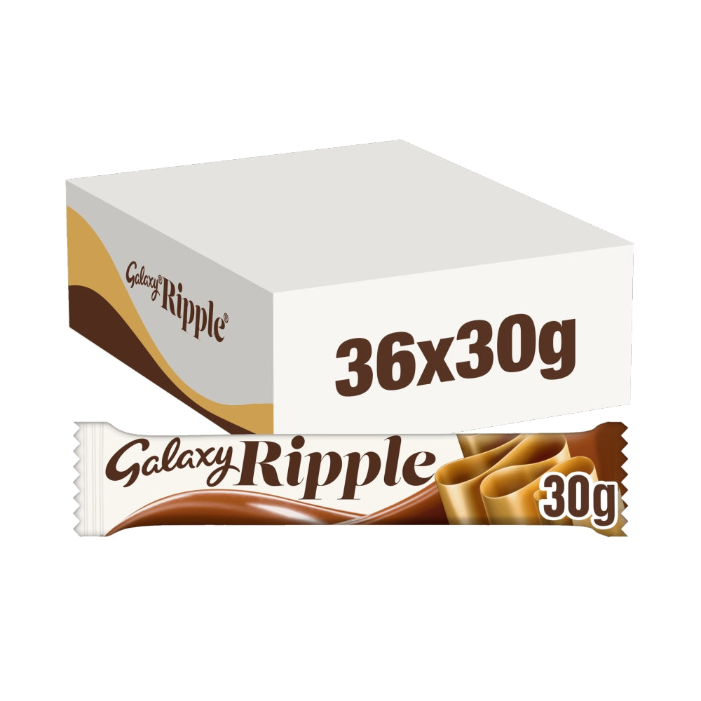 Galaxy Ripple Milk Chocolate Snack Bar 30g - 36 x 30g Bars