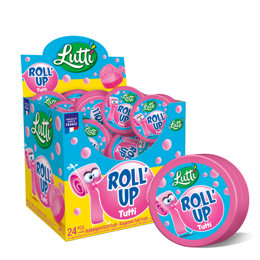 Lutti Roll' Up Tutti Tub 29g - 24 x 29g Tubs