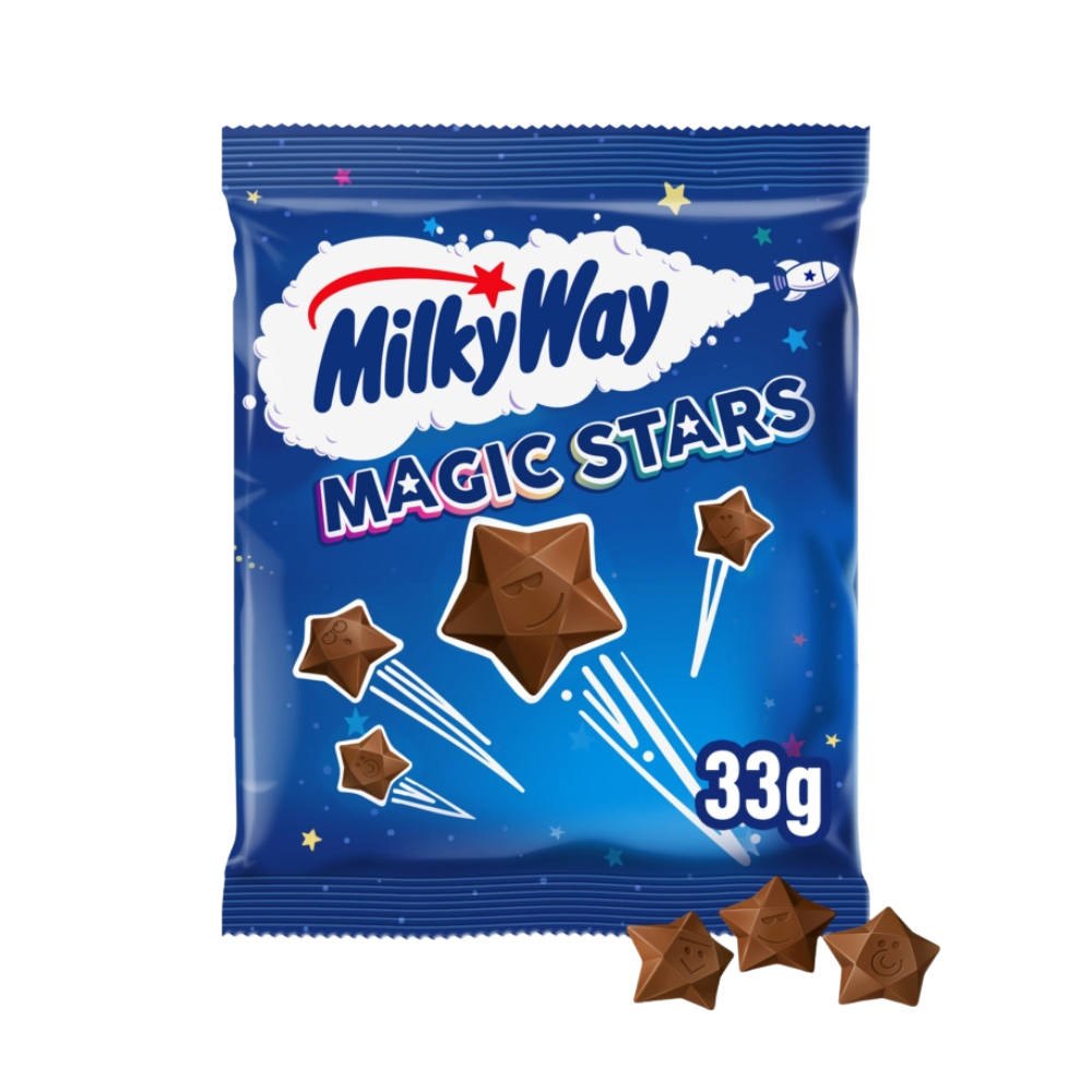 Milky Way Magic Stars Milk Chocolate Bag 33g - 36 x 33g Bags