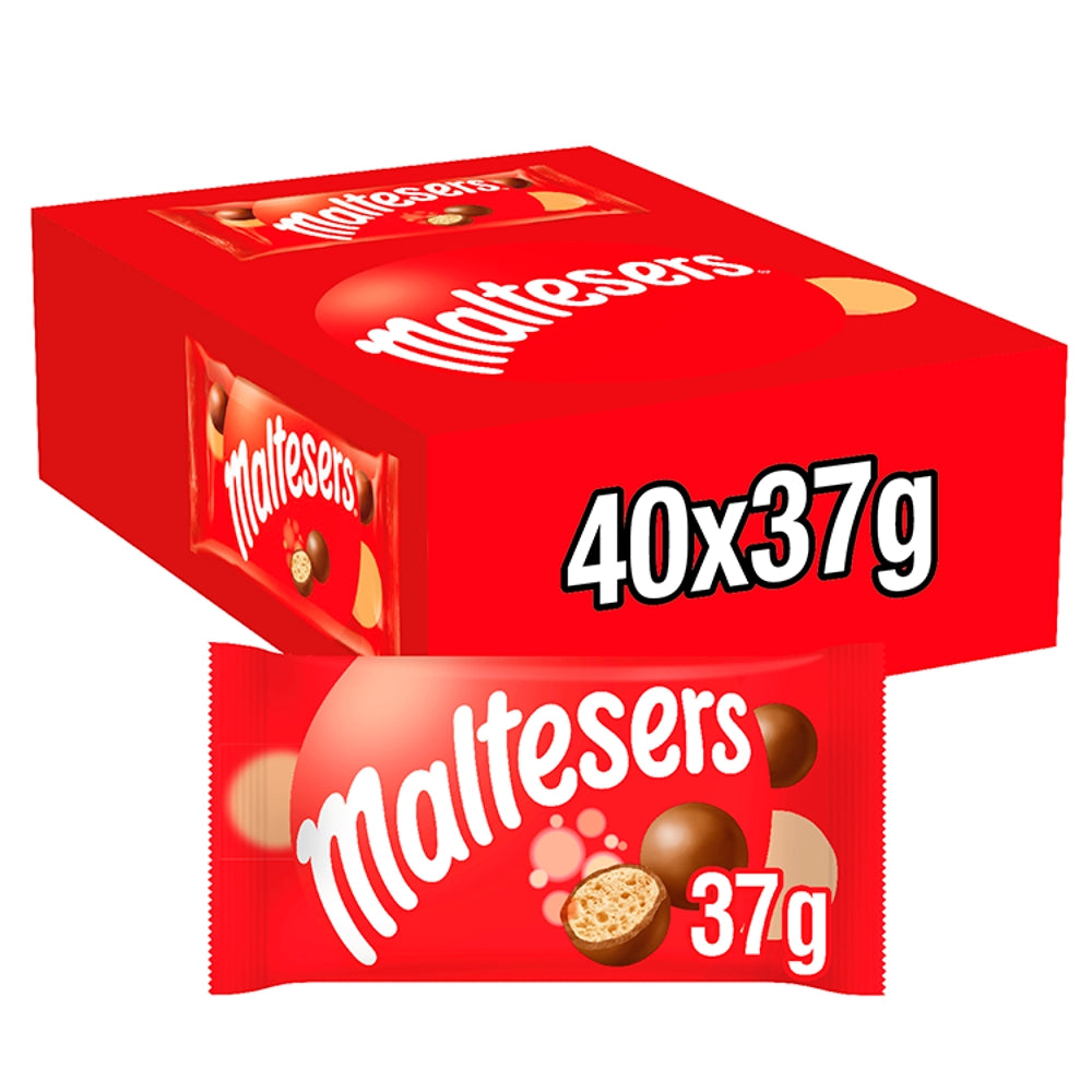 Maltesers Milk Chocolate & Honeycomb Snack Bag 37g - 40 x 37g Bags