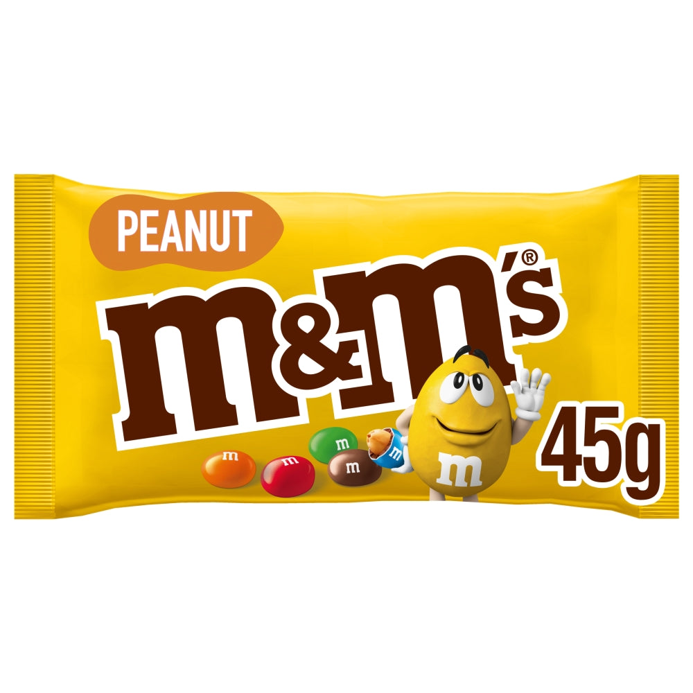 M&M's Crunchy Peanut & Milk Chocolate Bag 45g - 24 x 45g Bags
