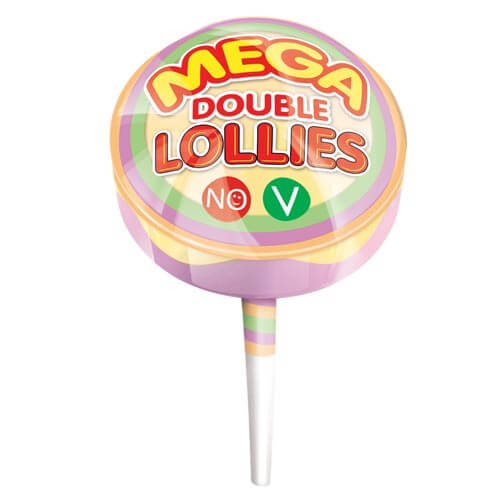 Swizzels Mega Double Lollies 32g - 36 x 32g Lollipops