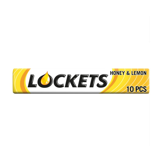 Lockets Honey & Lemon Cough Sweet Menthol Lozenges 41g - 20 x 41g Packs