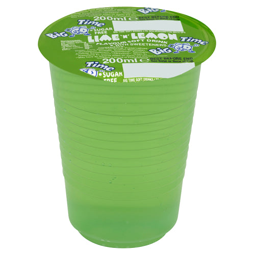 Big Time Lime 'n' Lemon Cup Drinks 200ml - 24 x 200ml Cups
