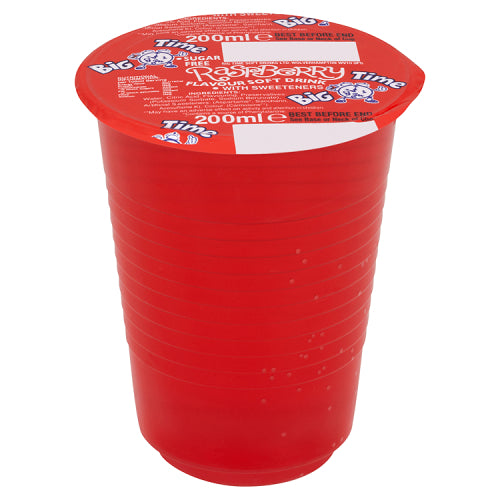 Big Time Raspberry Cup Drinks 200ml - 24 x 200ml Cups