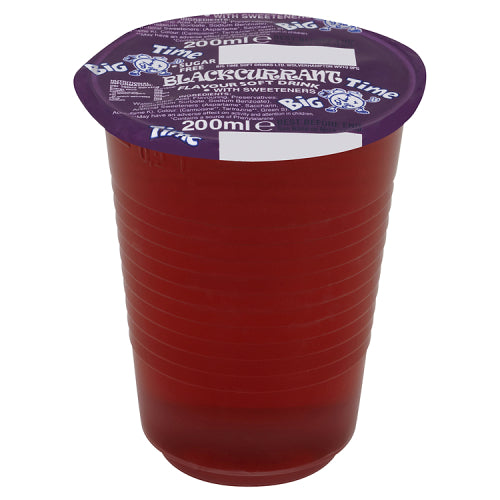 Big Time Blackcurrant Cup Drink 200ml - 24 x 200ml Cups
