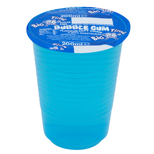 Big Time Bubblegum Cup Drink 200ml - 24 x 200ml Cups