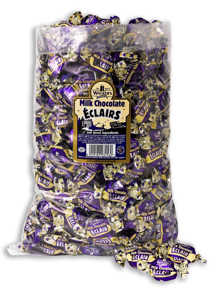 Walker's Nonsuch Milk Chocolate Eclairs 2. 5kg - 1 x 2. 5kg Bag