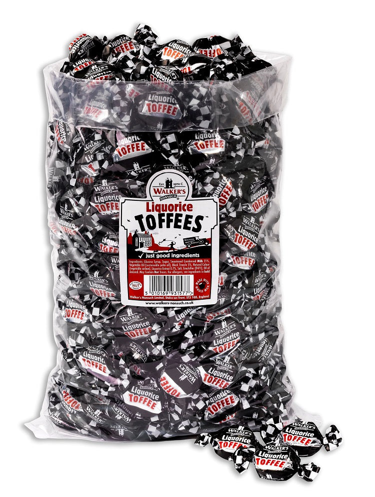 Walker's Nonsuch Liquorice Toffees 2. 5kg - 1 x 2. 5kg Bag
