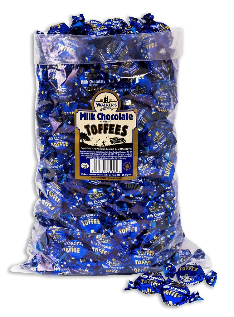 Walker's Nonsuch Milk Chocolate Covered Toffee 2. 5kg - 1 x 2. 5kg Bag