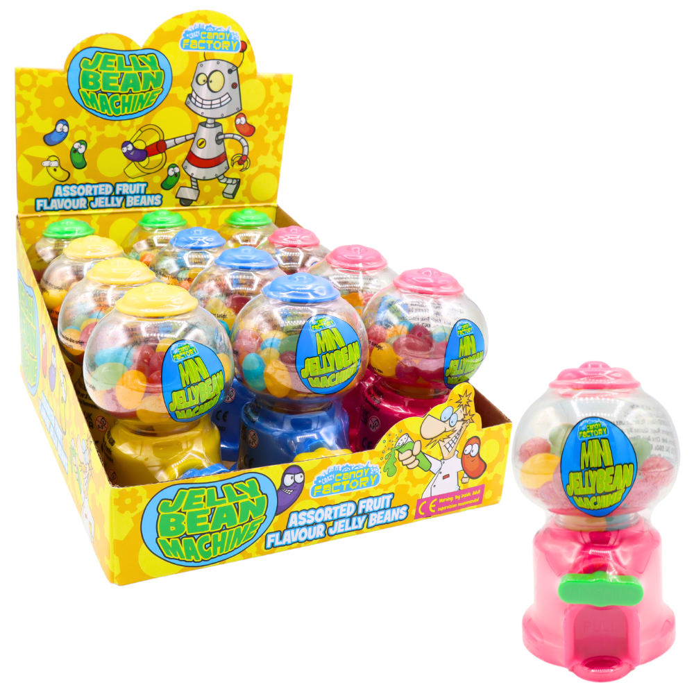 Crazy Candy Factory Jelly Bean Machines - 12 x 50g Packs
