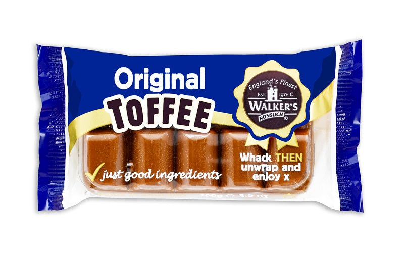 Walker's Nonsuch Original Toffee Bars 100g - 10 x 100g Bars